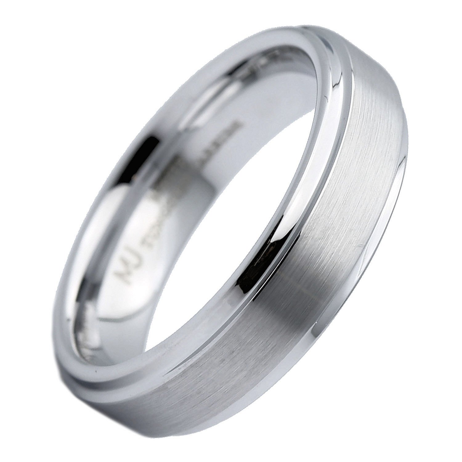 MJ Metals JewelryMJ Metals Jewelry Tungsten Carbide Wedding Bands That Feature Different Finishes and Edge Colors