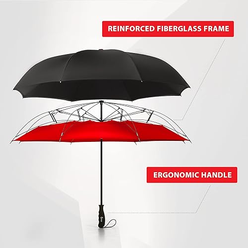 Miniatura 5 de Repel Umbrella Large Umbrellas for Rain Windproof - Easy Automatic Open & Close, Heavy Duty Reinforced Fiberglass Frame - Portable, Folding, Compact