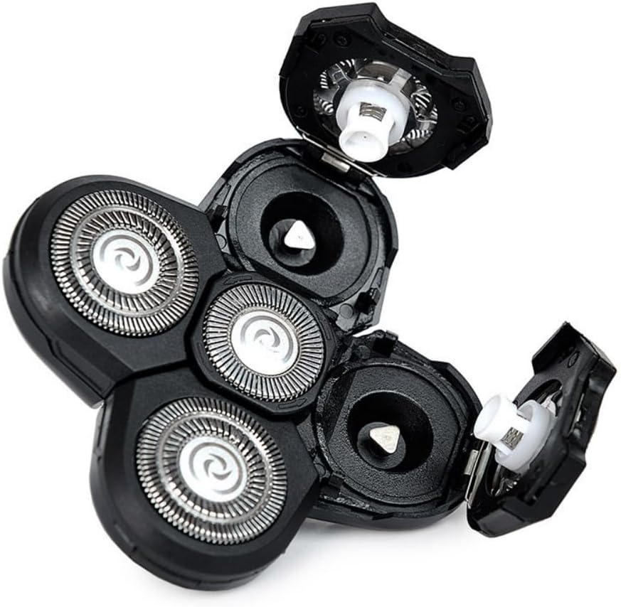 3-Pack Replacement Shaver Heads for Bald Men, Compatible with Freebird Electric Shaver for Smooth Comfortable Shave - 5 Blades Refills for Bald Head Maintenance
