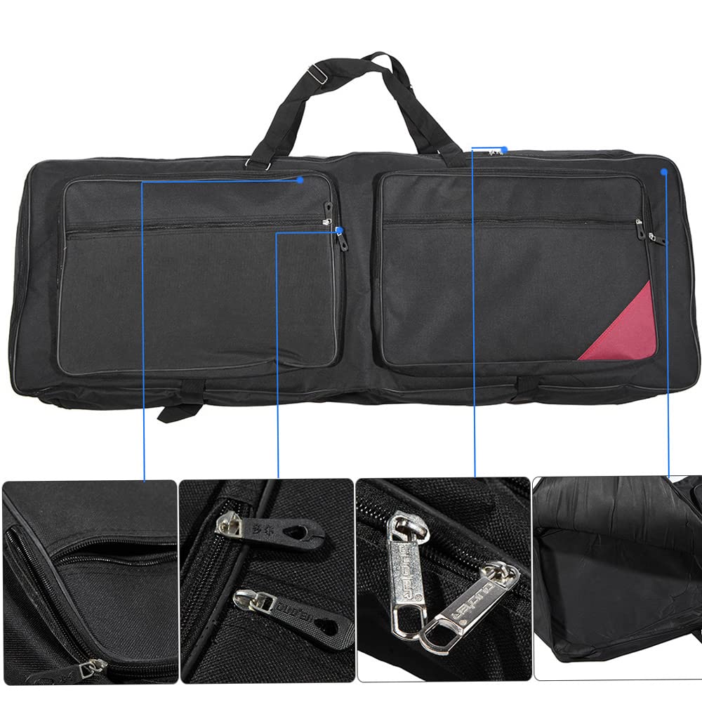 73-Toets 76-Toets Toetsenbord Elektrische Piano Orgel Gig Bag Zachte Koffer 464 165 Duurzame 600d Doek Pe Schuim Opgevulde Dubbele Rits