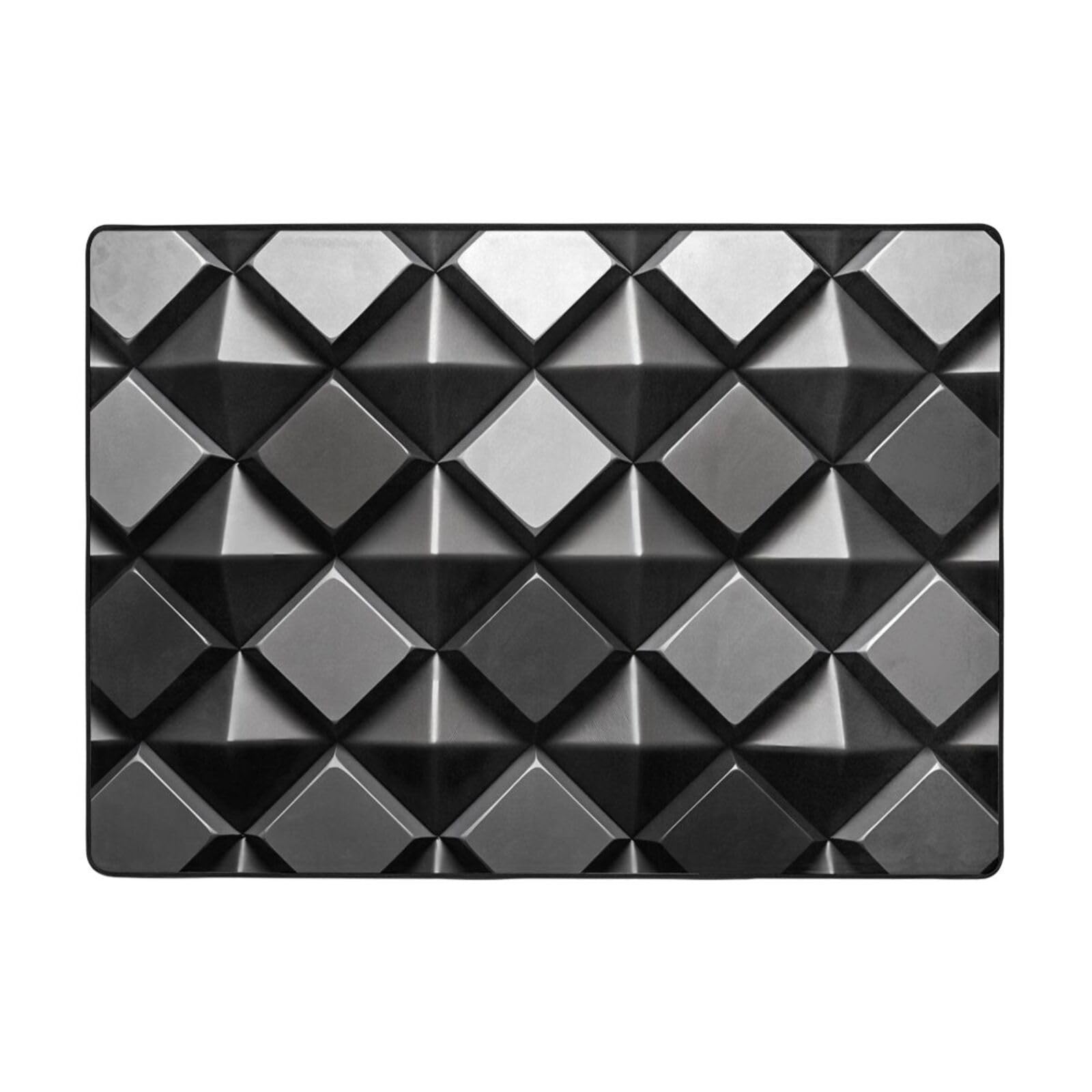 Tapis imprimé en cuir anti-glisse 203x147 cm pour protéger vos sols