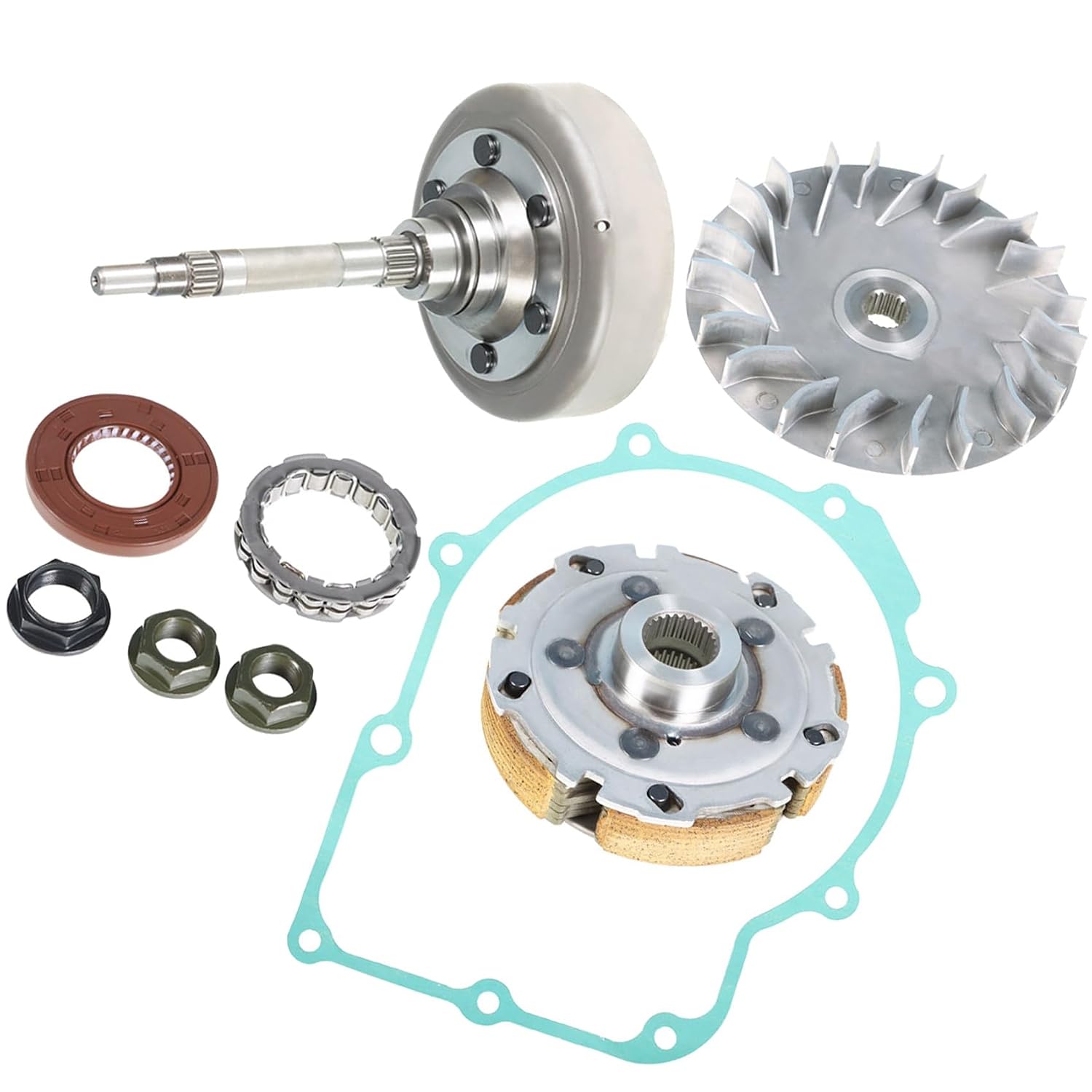 labwork Primary Sheave Pad Shoe with Gasket Clutch Drum Housing Replacement for Yamaha Grizzly YFM660 Rhino 660 Replacement for 5KM-17611-00-00
