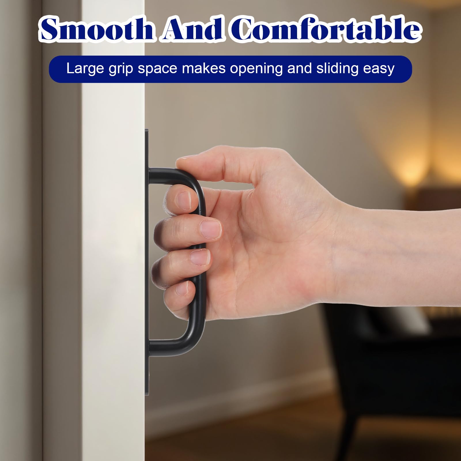 4PCS Barn Door Handle Black 14.5cm Premium Heavy Duty Rustic Aluminum Alloy Barn Door Pull Handles - Image 4