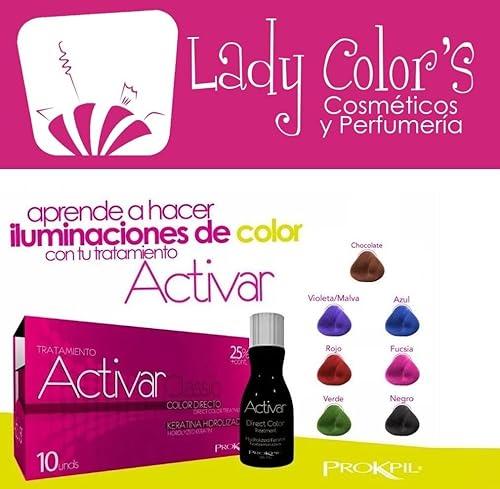 Miniatura 1 de Prokpil Activar Direct Color Treatmet - Queratina hidrolizada  Tratamiento De Color Directo Liquido Concentrado 0.9oz-0.8 fl oz (Verde - Verde)