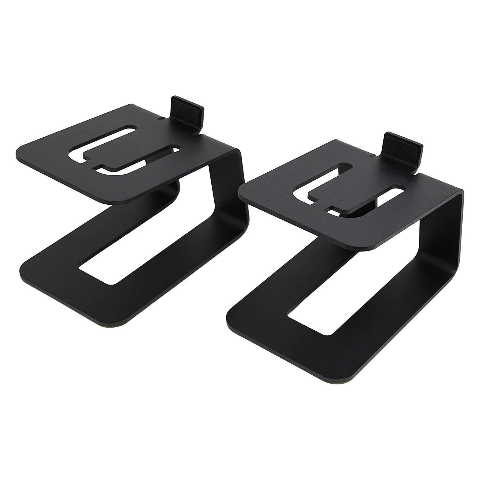 Tischlautsprecherständer, Studio-Monitorständer, Tischlautsprecherständer aus Kohlenstoffstahl, schwarze Monitorständer, eleganter Lautsprecherständer für ca