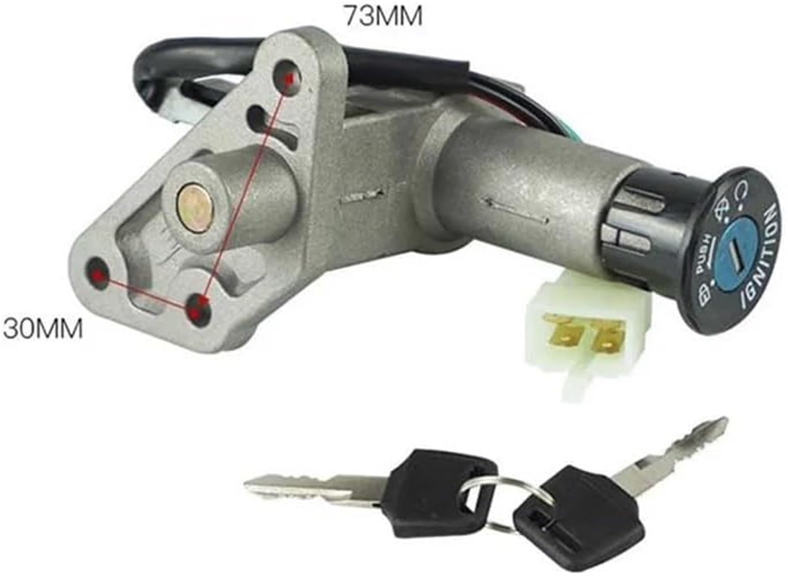Set di chiavi per serratura interruttore cilindro accensione, per 150 R5R9 Accessori per moto con rubinetto per auto completo per Meccanismo di chiusura della porta