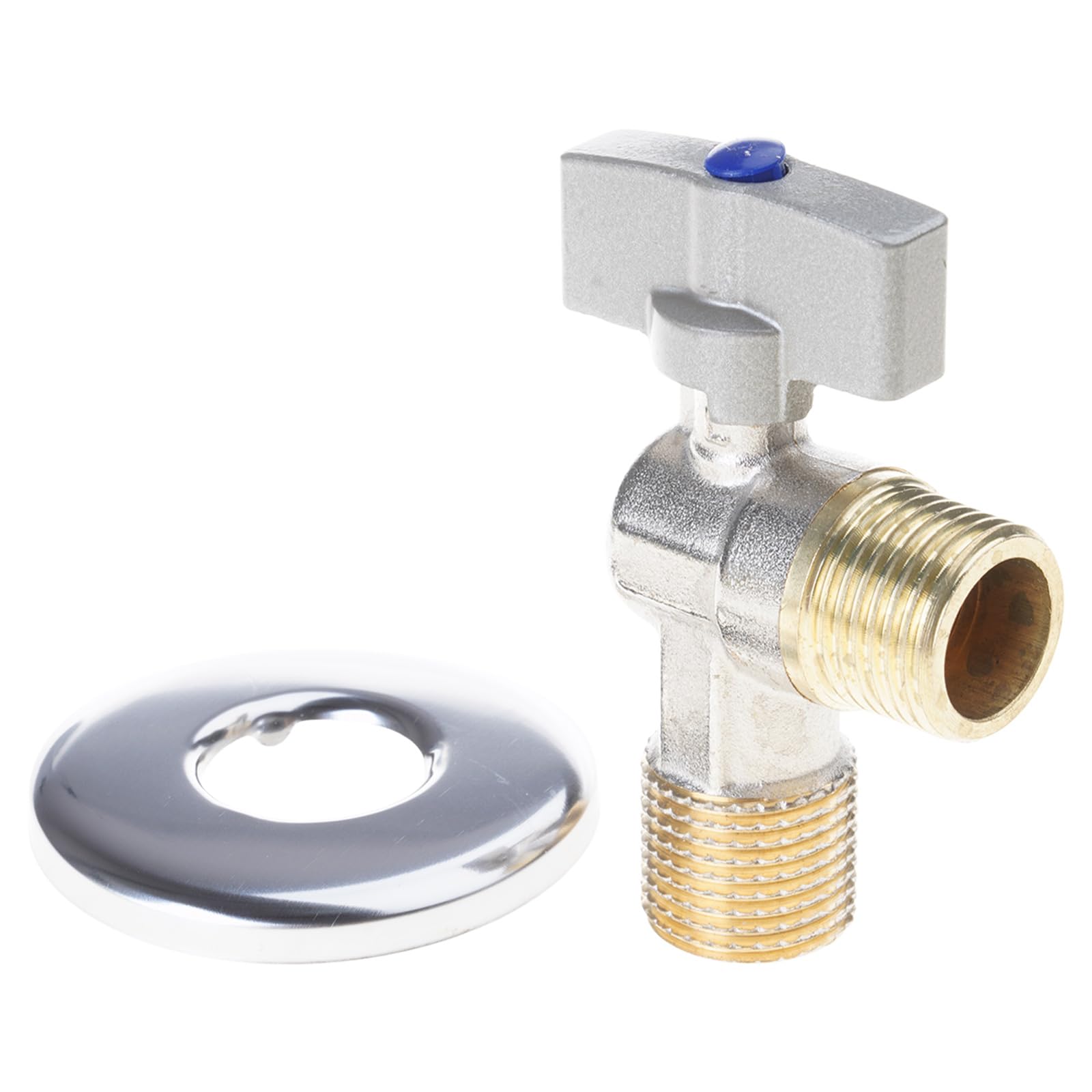 Msioytog Bl Brass 1/2" Angles Valves With Easy Grip 1/4 Turn Handle Hot & Cold Water Valves For Various Plumbing Needs Brass Angles Stop