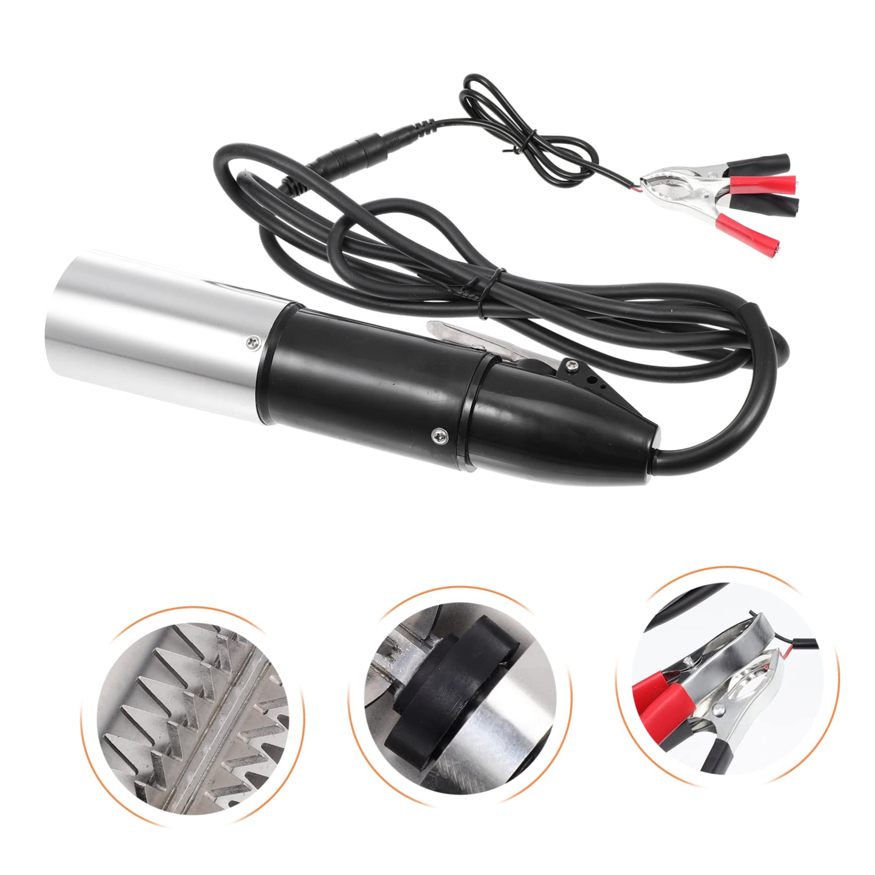 OUNONA Raspador Eléctrico de Escamas de Pescado Robusto y Resistente Corrosión Batería de Litio y Acero para Uso en Pescado y Carpa, Fácil de Limpiar Agua