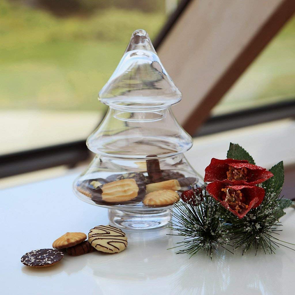heimtexland ® Firlefanz - Set di 3 contenitori per biscotti di Natale, per alimenti, in metallo, tipo 658