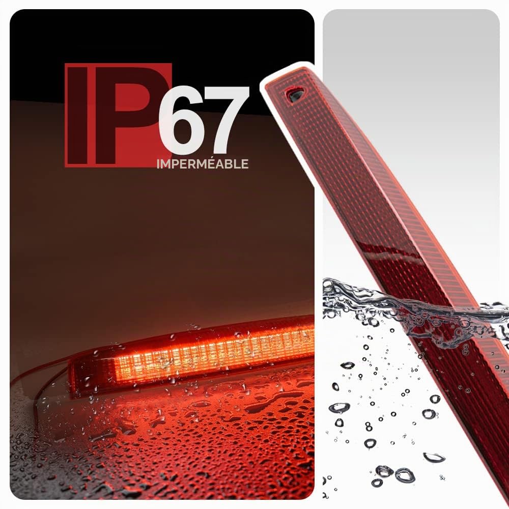 Lentille rouge LED rouge 3ème feu stop pour Renault Megane II MK2 Estate Feu de stop feux arrière central haut monté,OEM#:8200175538