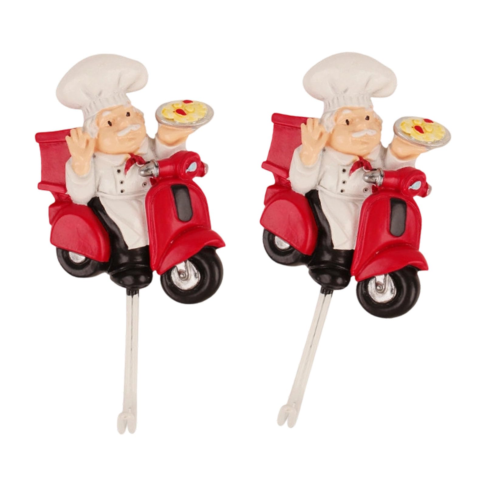 Murye B Decorative Chefs Themed Hooks Waterproof And Sturdy Strong Sticky Utility Hangers For Athroom Kitchen Organization Denial Drill Cartoon Cook Hook