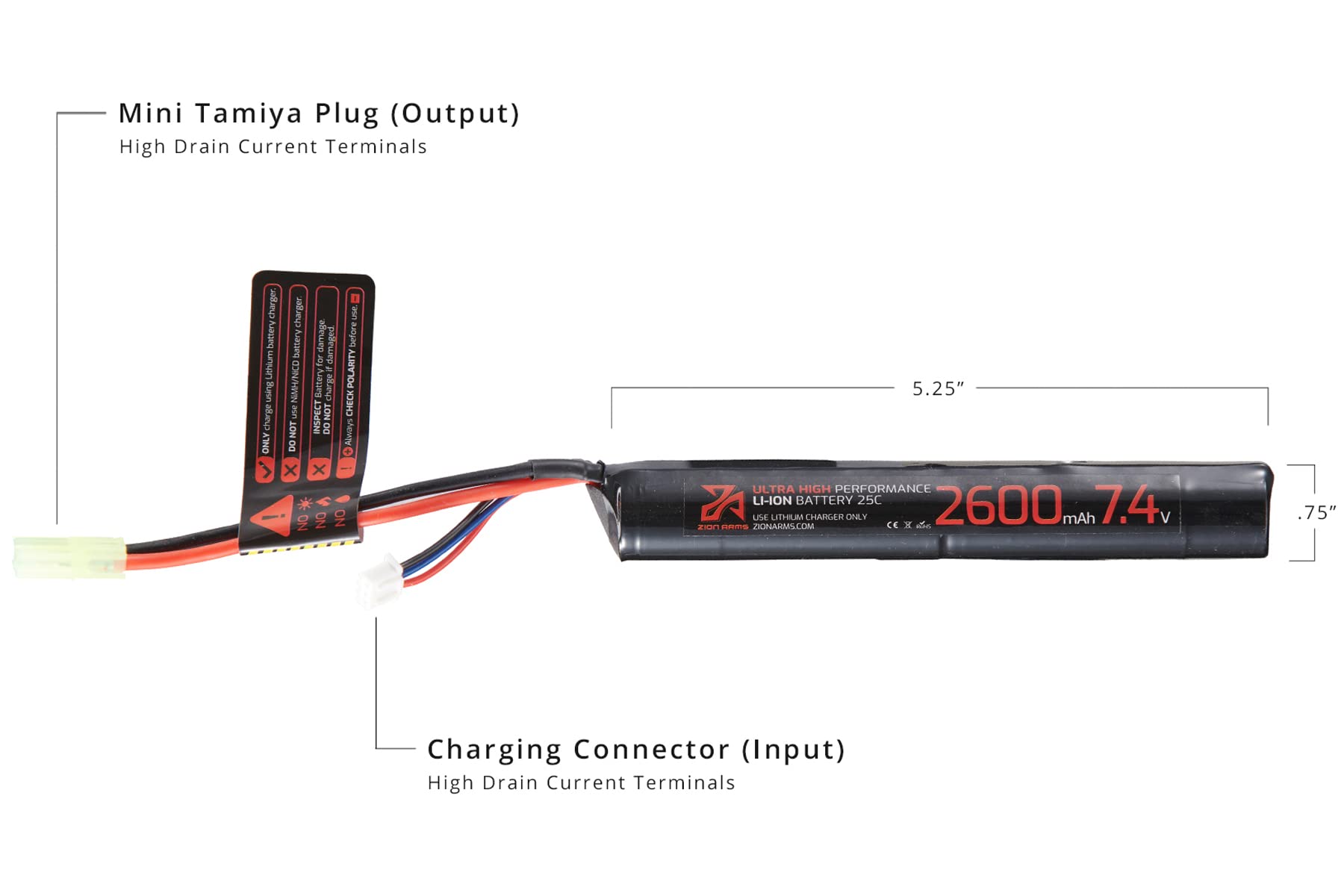 Evike Airsoft - Double Eagle 7.2v 500mAh Battery for M82 Series LPAEG