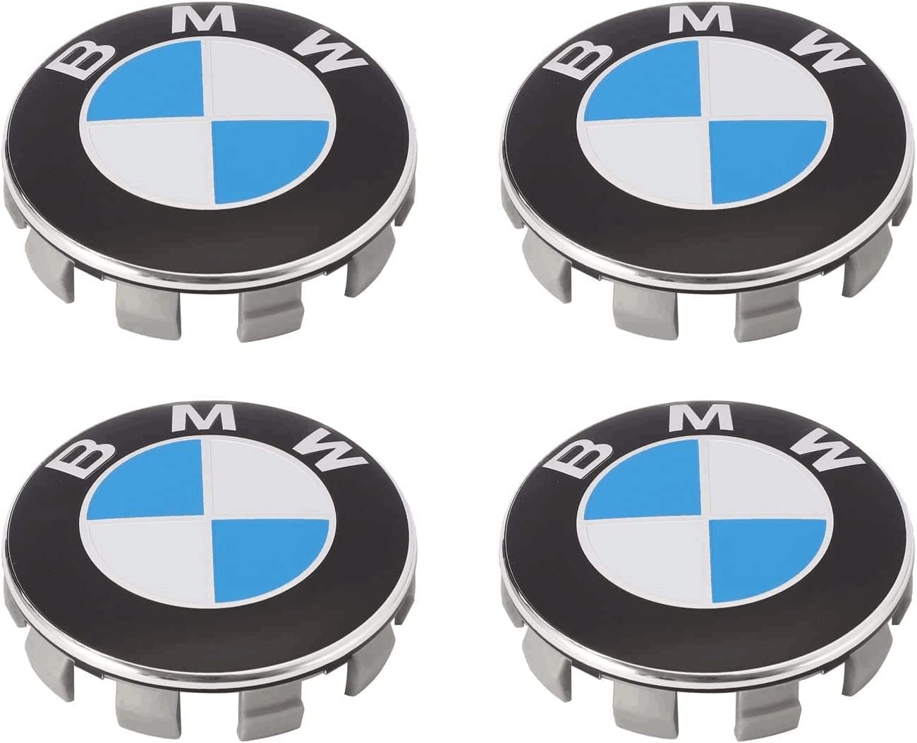 vinca mascot 4PCS 68mm Wheel Center Caps Compatible with BMW Wheel Hub Caps, (HUB-001)