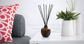 20-Pack Fiber Diffuser Reeds, 8-Inch Premium Replacement Sticks for Essential Oil Reed Diffusers, High-Absorbent Eco-Friendly Reed Diffuser Sticks for Home Fragrance(Black)