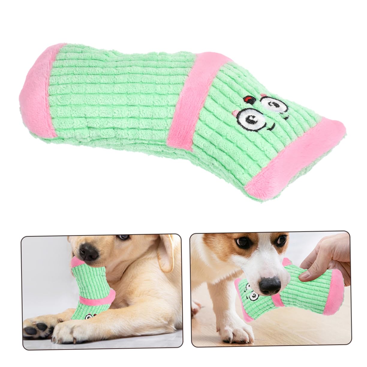 BESPORTBLE 10stücke Plüsch Spielzeug Für Kleine Hunde Quietschendes Kauspielzeug Sockenform Für Welpen Und Zahnpflege Langlebig Und Farbenfroh -grün