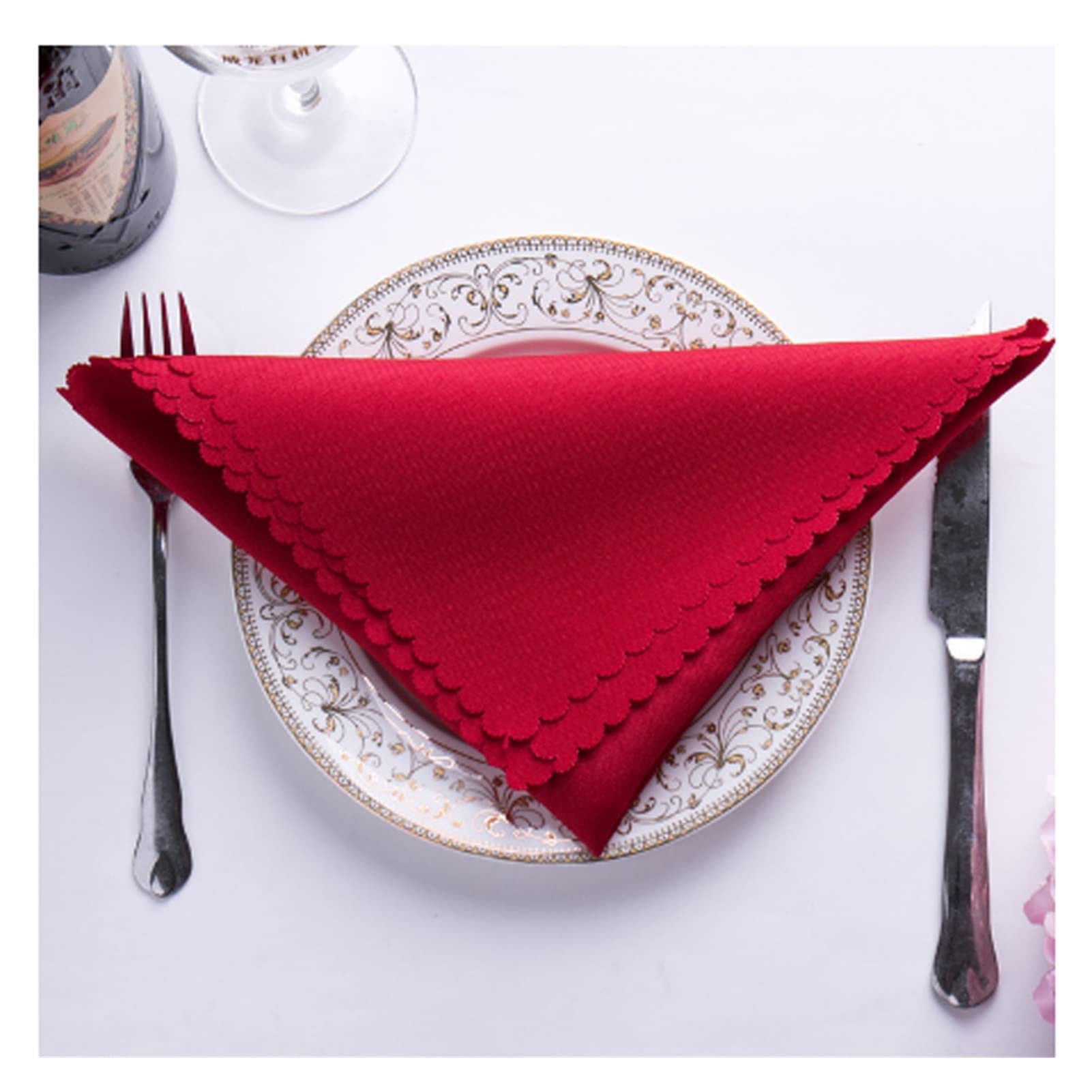 MOBYGKFY Napkin Plain Polyester Table for Wedding Hotel And Restaurant Decoration