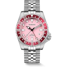 BODERRY Mens Watch Titanium Automatic 200M Waterproof Diver Watch with GMT Automatic Movement and Titanium BraceletAdmiral