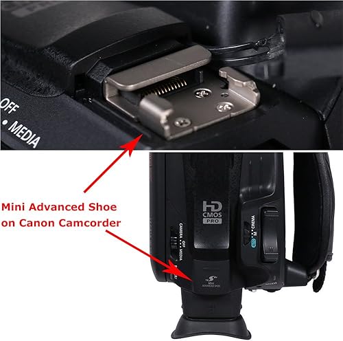 Miniatura 4 de JJC Adaptador de micrófono y luz LED convertidor para Canon VIXIA HF G20 HF G21 HF G30 HF G40 HF G50 HF G26 GX10 HF S20 HF S21 HF S30 HF S200 HF21