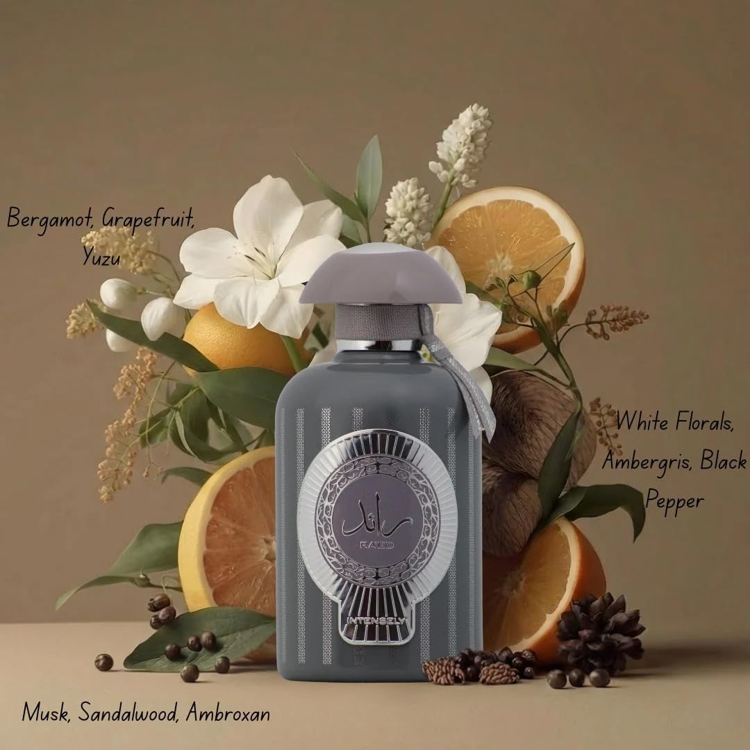 Amazon.com : Lattafa Ra'ed Intensely – Citrus, Spicy, Amber, Woody