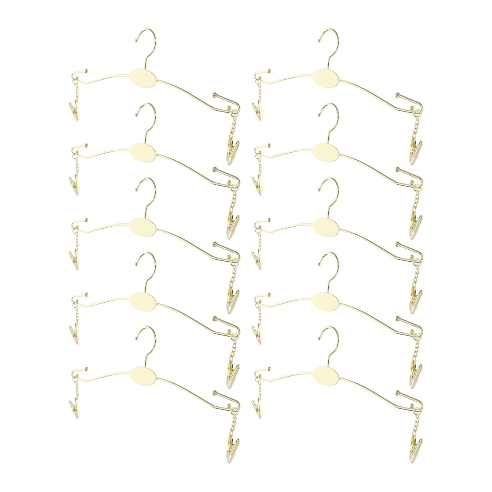 Metallkleiderbügel mit Clips Gold für BHS und Dessous