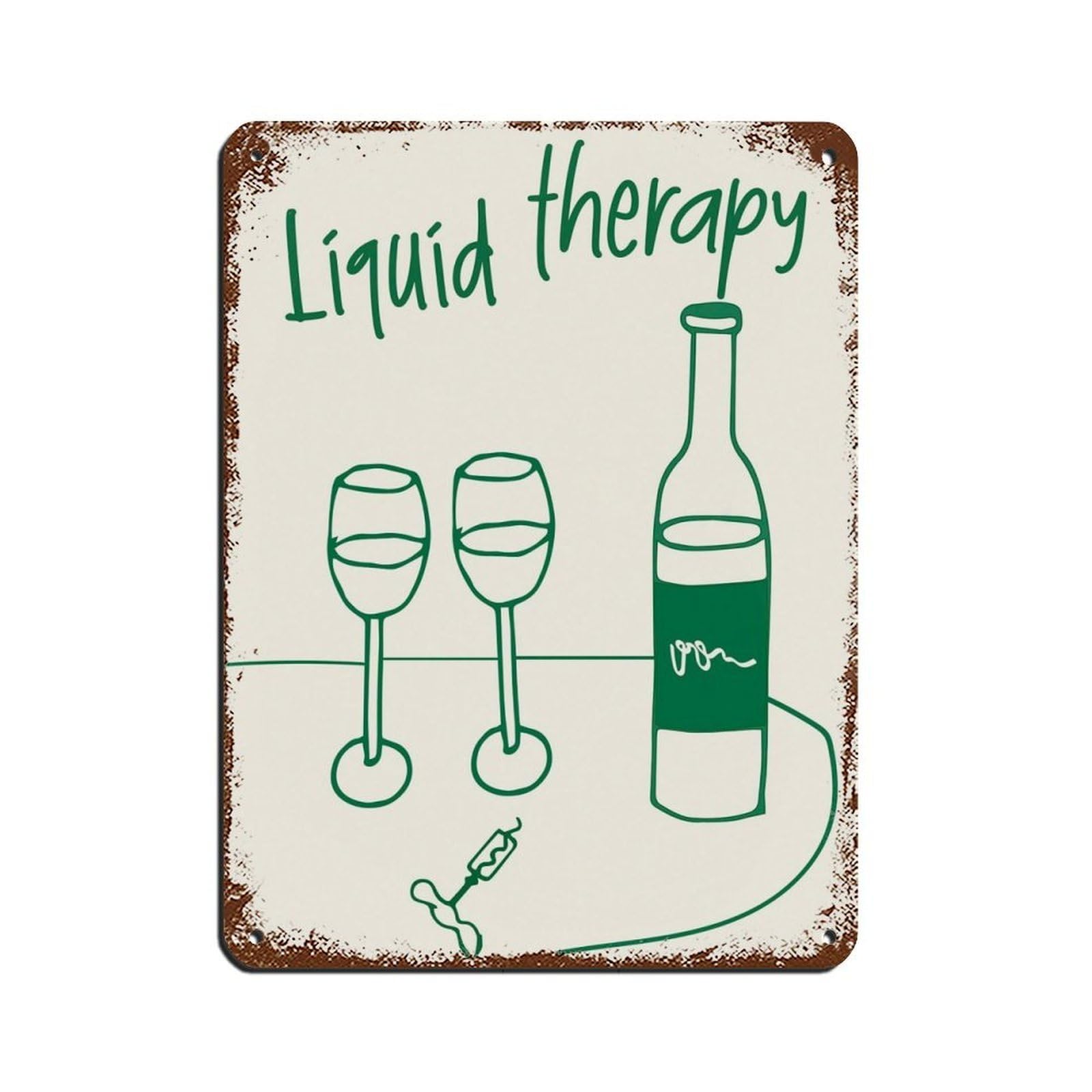 Hand Drawn Wine Poster, Vintage Wine Tin Sign Vintage Metal Pub Club Cafe Bar Home Wall Art Decoration Poster Retro 12x16inch(30x40cm)