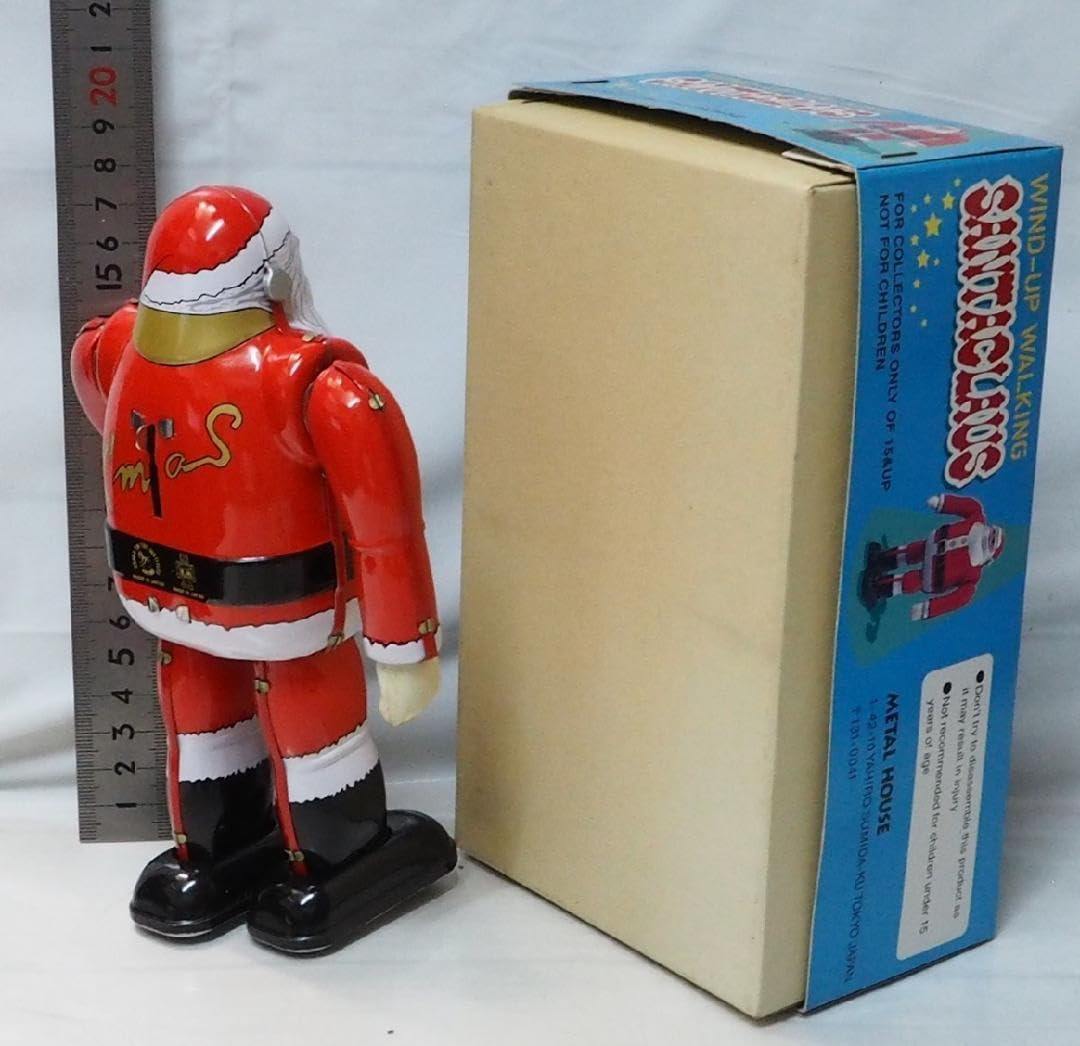 メタルハウス ブリキ サンタクロース 外箱付き ゼンマイ式 ピエロ