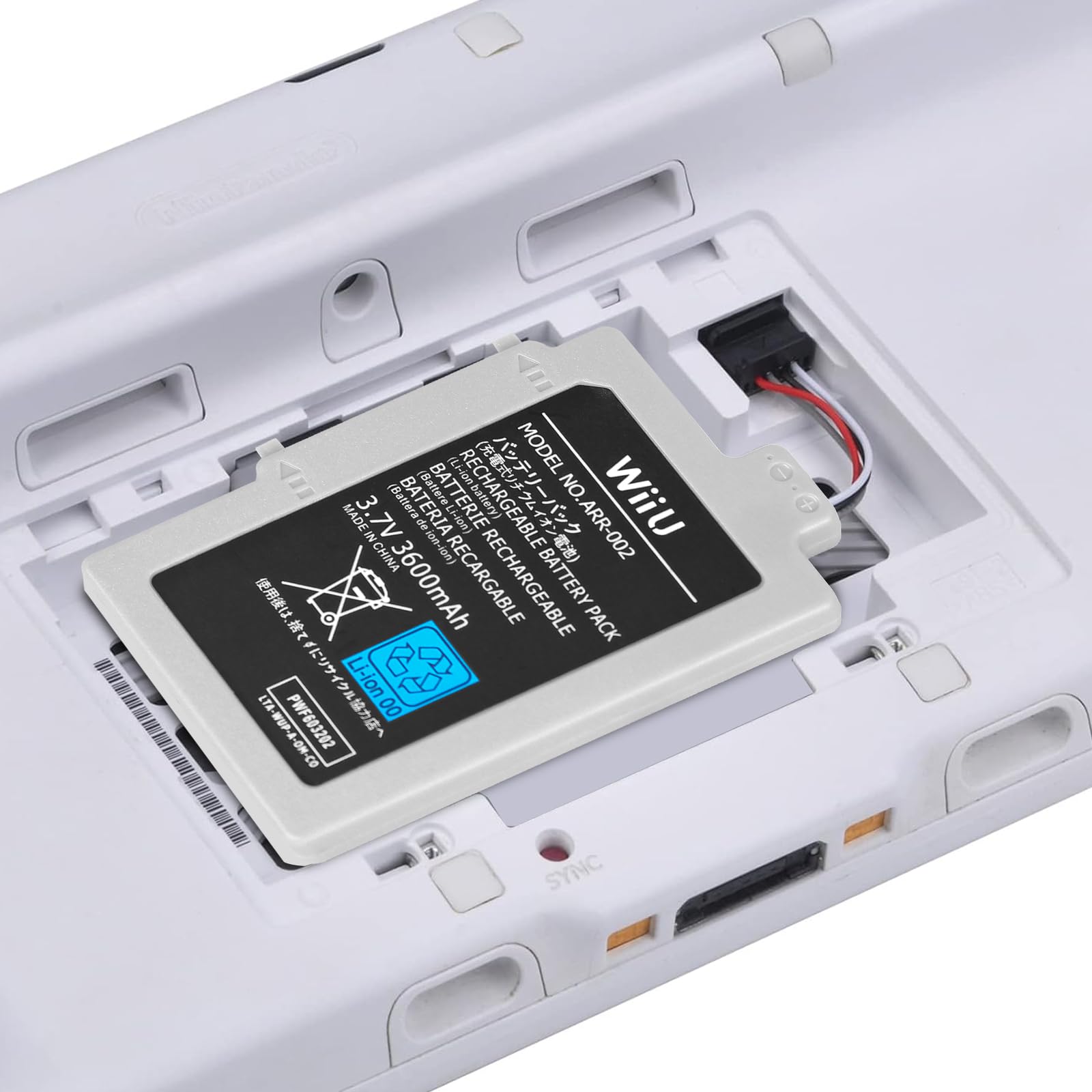 Batería para Wii U Gamepad, 3600 mAh, alta capacidad, paquete de batería de repuesto para Nintendo Wii U Gamepad WUP-010/WUP-012 con herramienta, 2 unidades
