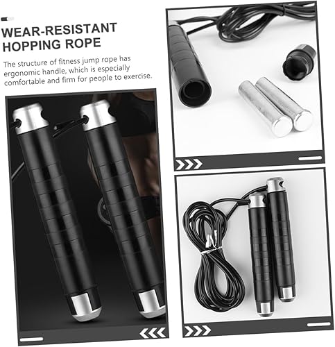 Miniatura 6 de Weighted Jump Rope for Fitness and Endurance Training Metal and Plastic Skipping Rope for Physical Education Equipment for Home and Outdoor Exercise
