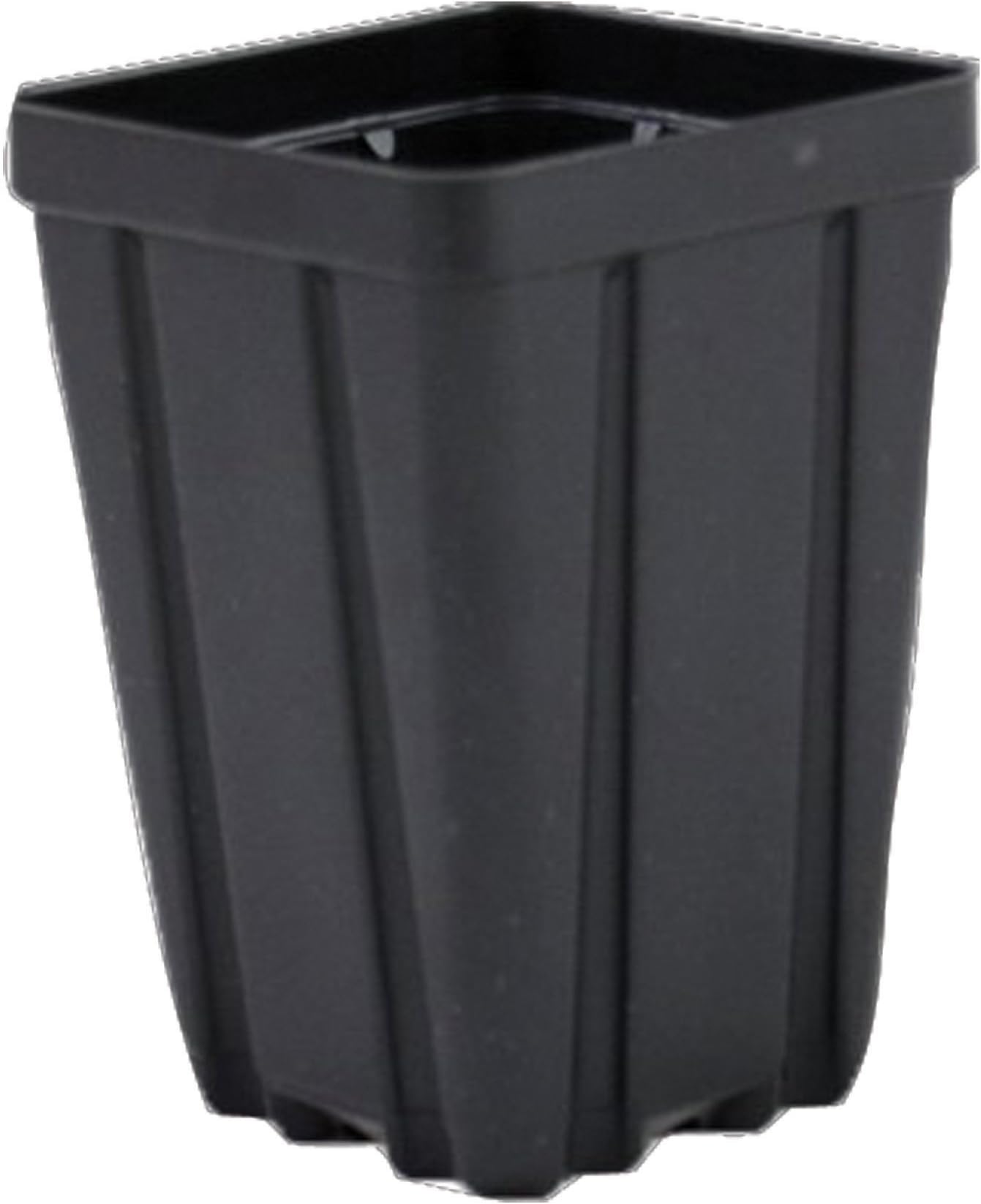 Square Greenhouse Pots 3.5 inch x 5 inch- Black - Plastic - Deep - Case of 450 by Growers Solution