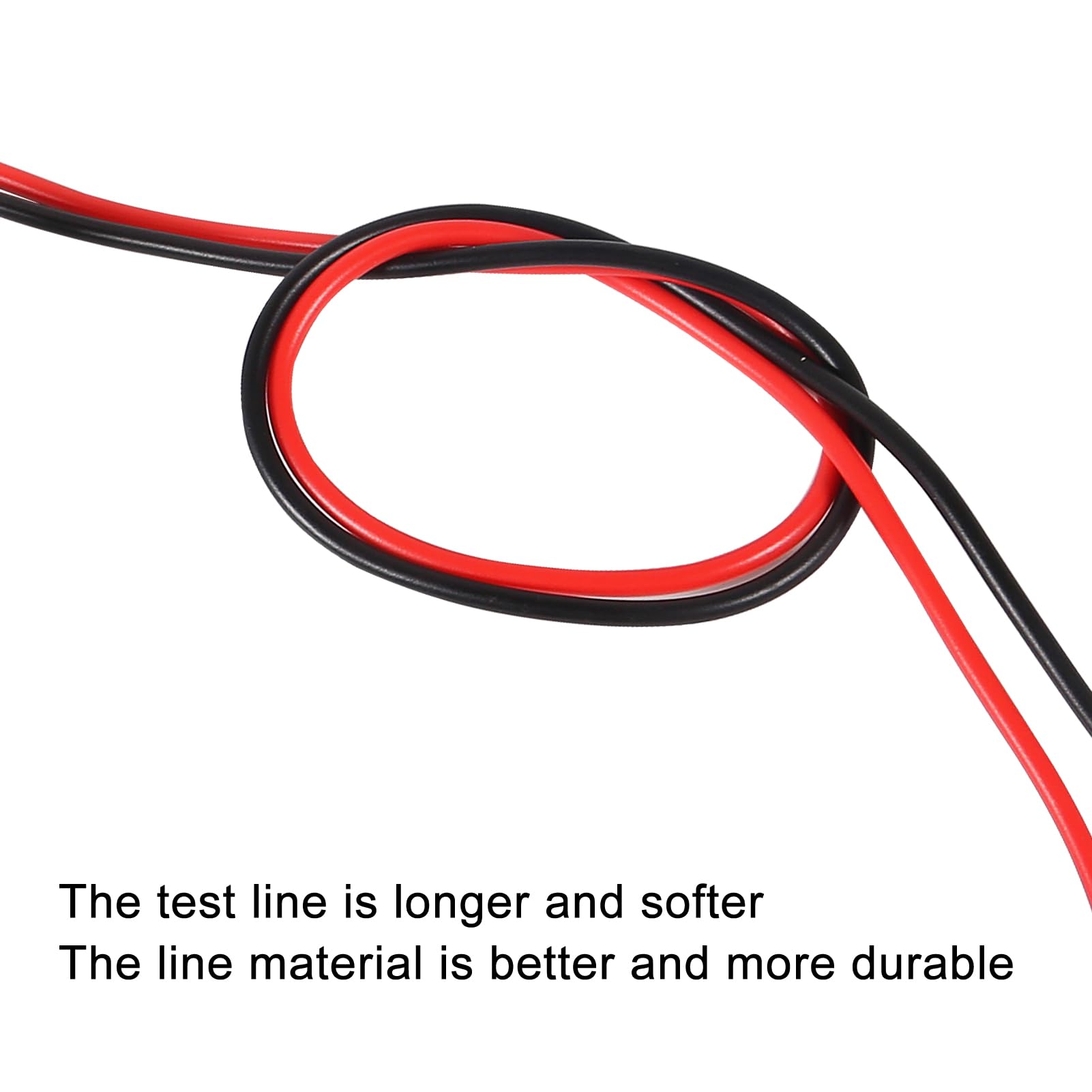 4 Paar Messleitungen mit 4 mm Bananenstecker auf Multimeter-Testhaken, 100 cm, Elektro-Starthilfekabel
