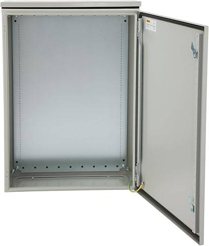 VEVOR NEMA 4 - Carcasa eléctrica, 24 x 16 x 12 pulgadas, carcasa para exteriores, IP65 impermeable y a prueba de polvo, acero al carbono laminado en