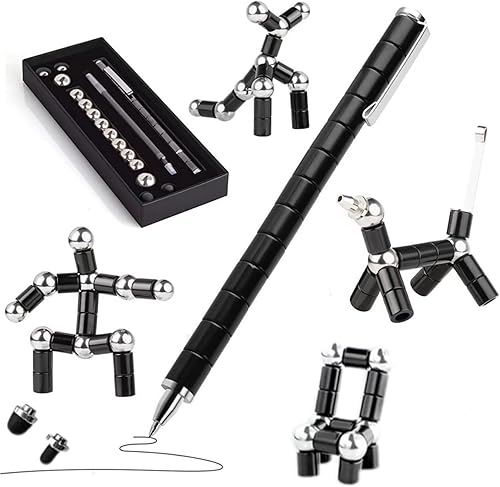 Miniatura 8 de AYXXZJD Bolígrafo de juguete de metal magnético de descompresión, multifuncional, capacidad deformable, pantalla táctil, bolígrafo de aprendizaje