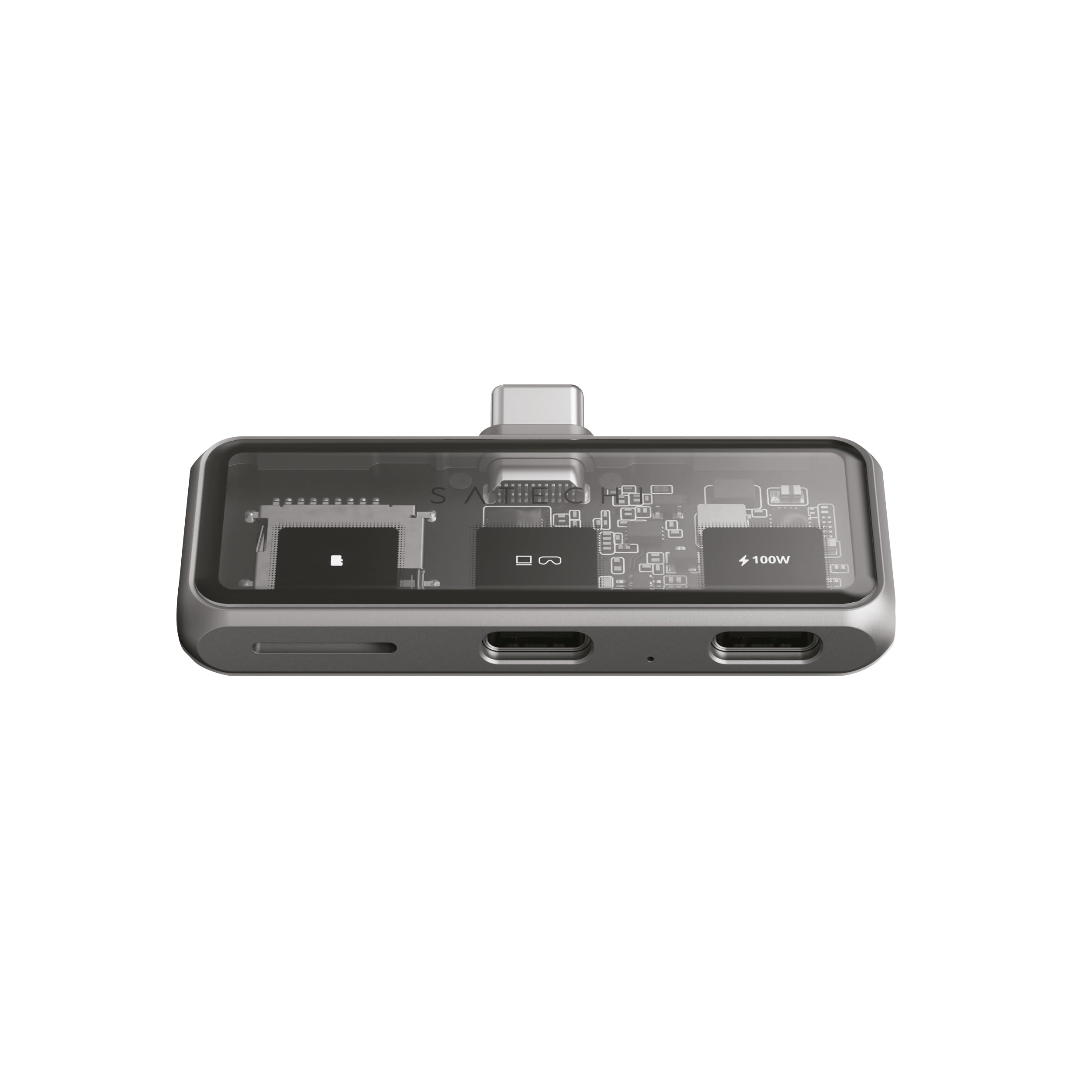 SATECHI Mobile Hub USB C 3 in 1 con Lettore MicroSD, HDMI, 100W, 10Gbps | Lettore di schede microSD, video 4K@60Hz, adattatore portatile per iPhone, iPad, Nintendo Switch e altro
