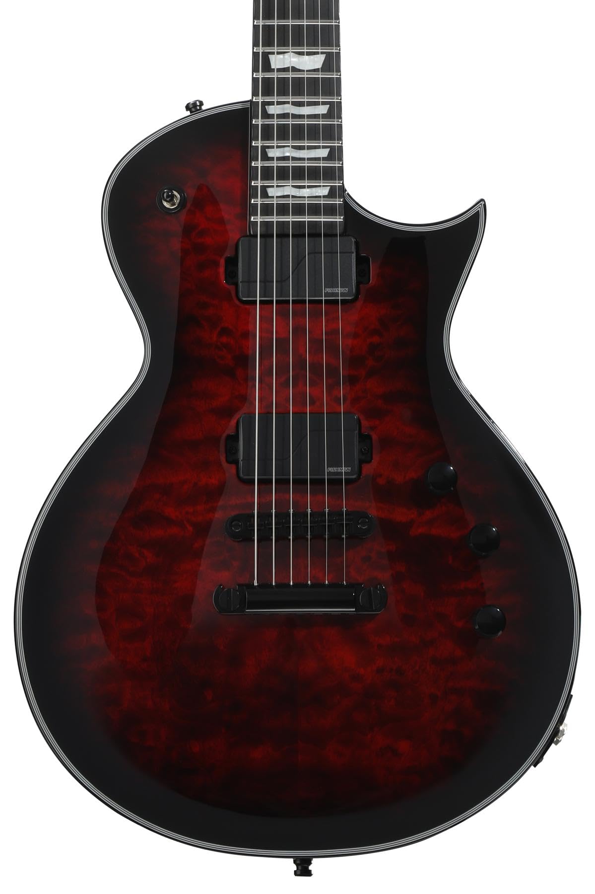 Amazon.com: ESP E-II Eclipse QM Electric Guitar - See-thru Black
