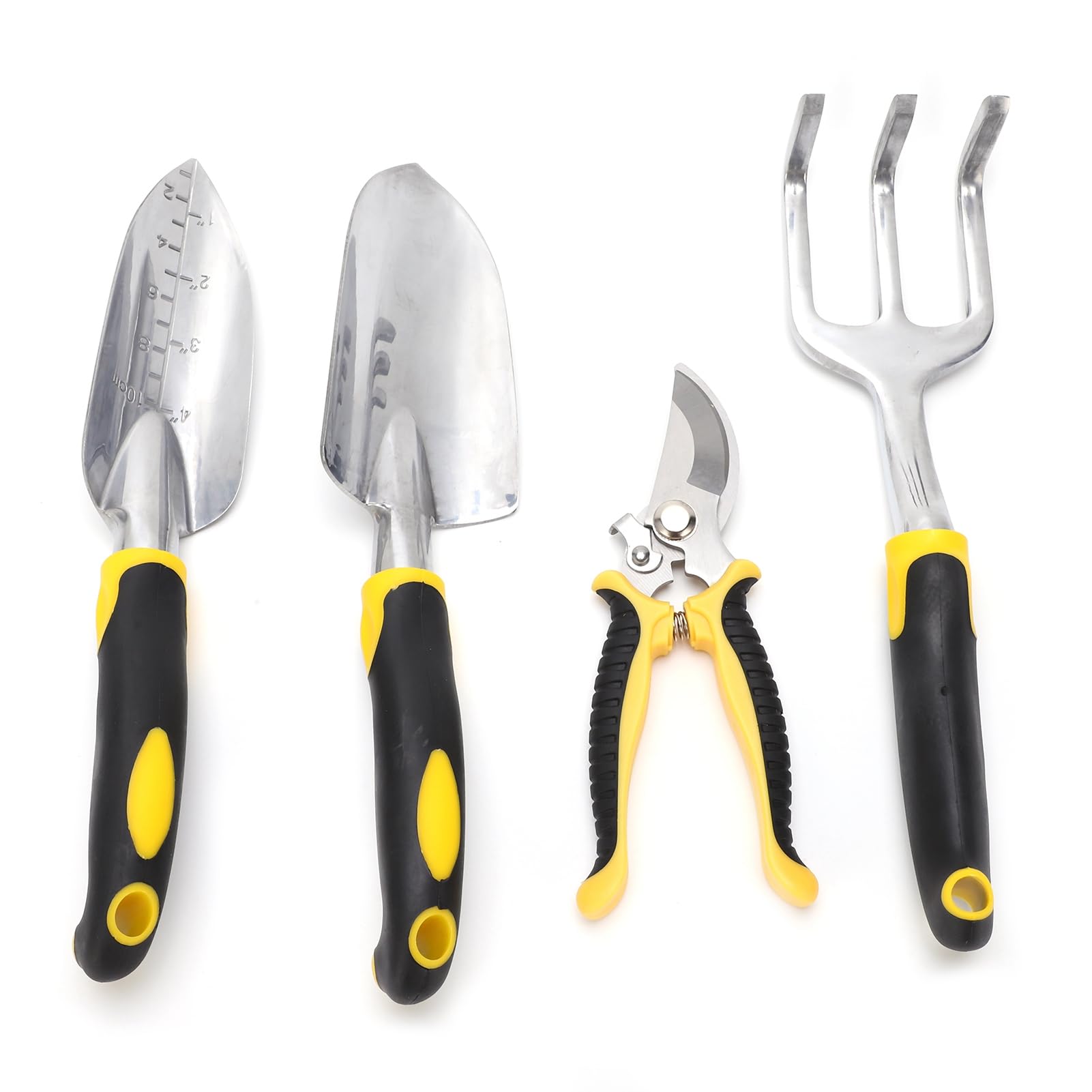 Kit de Herramienta de jardinería de 5 Piezas Piradora de Palas de trasplante con Cabezal de Aluminio Fundido de Servicio Pesado para Plantar Flores jardín