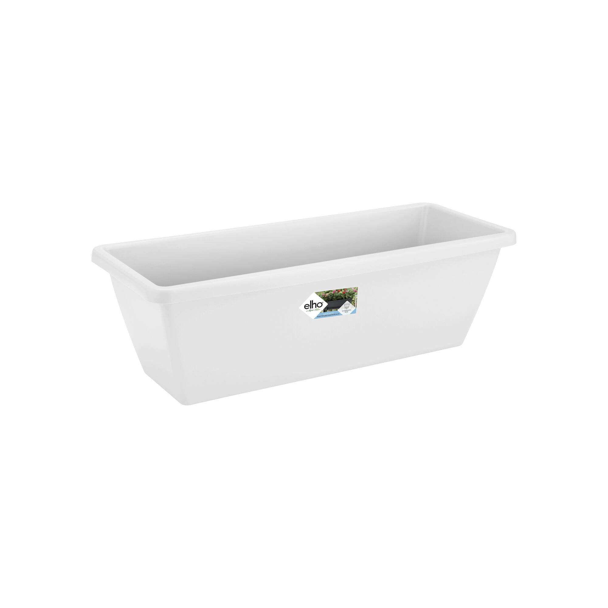 elho Barcelona Trough 40 - Planter for Balcony & Outdoor - Ø 39.5 x H 16.0 cm - White/White — image 1