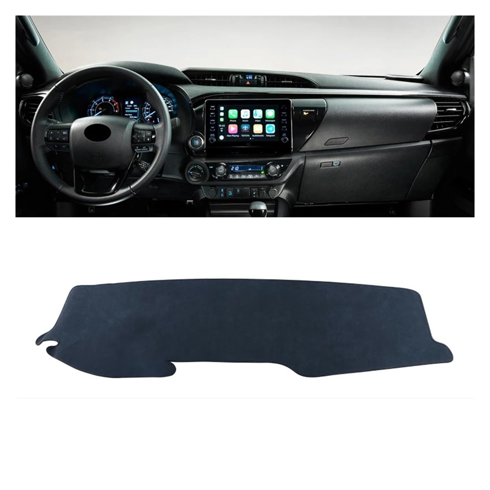 HLELU Tapis Protection Tableau De Bord Kia Sportage R 2010-2015 - Pare-Soleil Anti UV Et Anti-Poussière