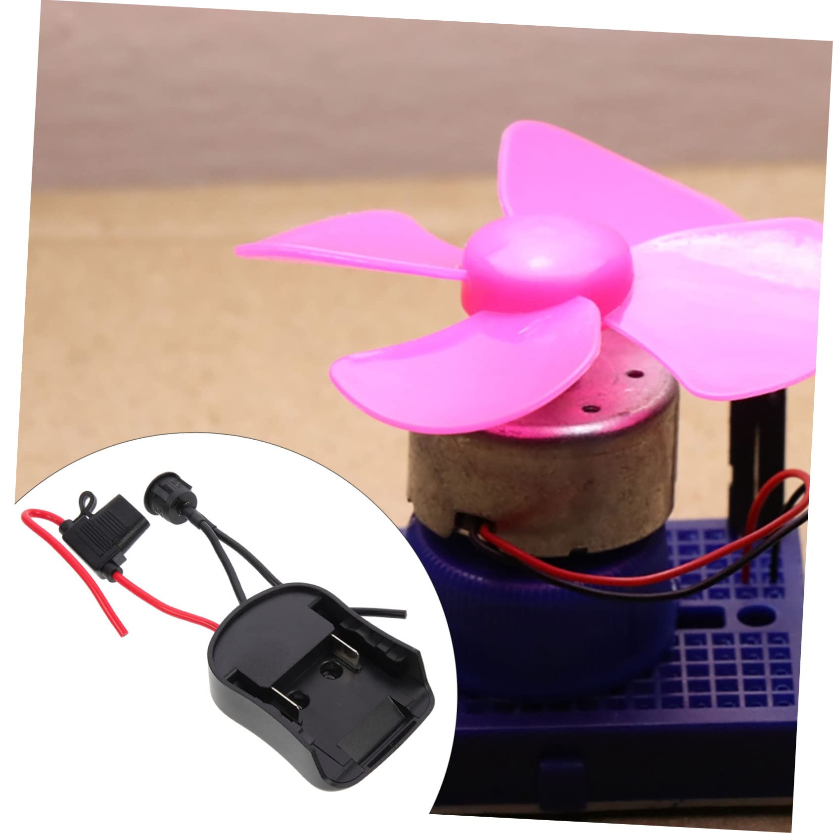 3 Piezas Adaptador de batería de 18V al Adaptador de la batería convertidor de Voltaje Fuerza camión para Camiones RC de Corriente Abdominales Negro