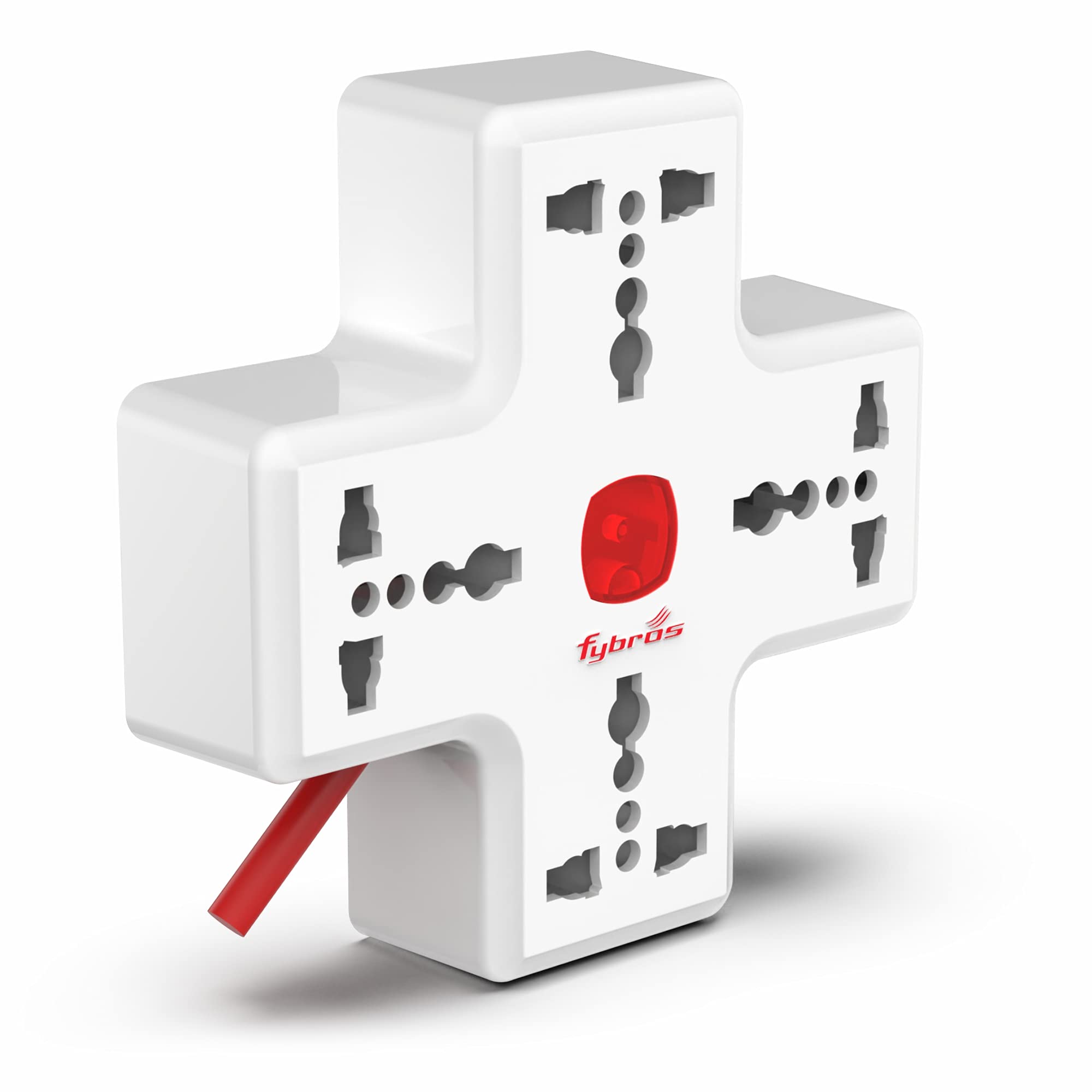 Fybros F-Plus 4x1 Extension Cord, Extension Box,Thermal Protection,Power Indicator, 10 AMP Output, Suitable for Home and Office Use, 2 Year Warranty, 2 Meter Heavy Duty Cable-Made in India-image-13