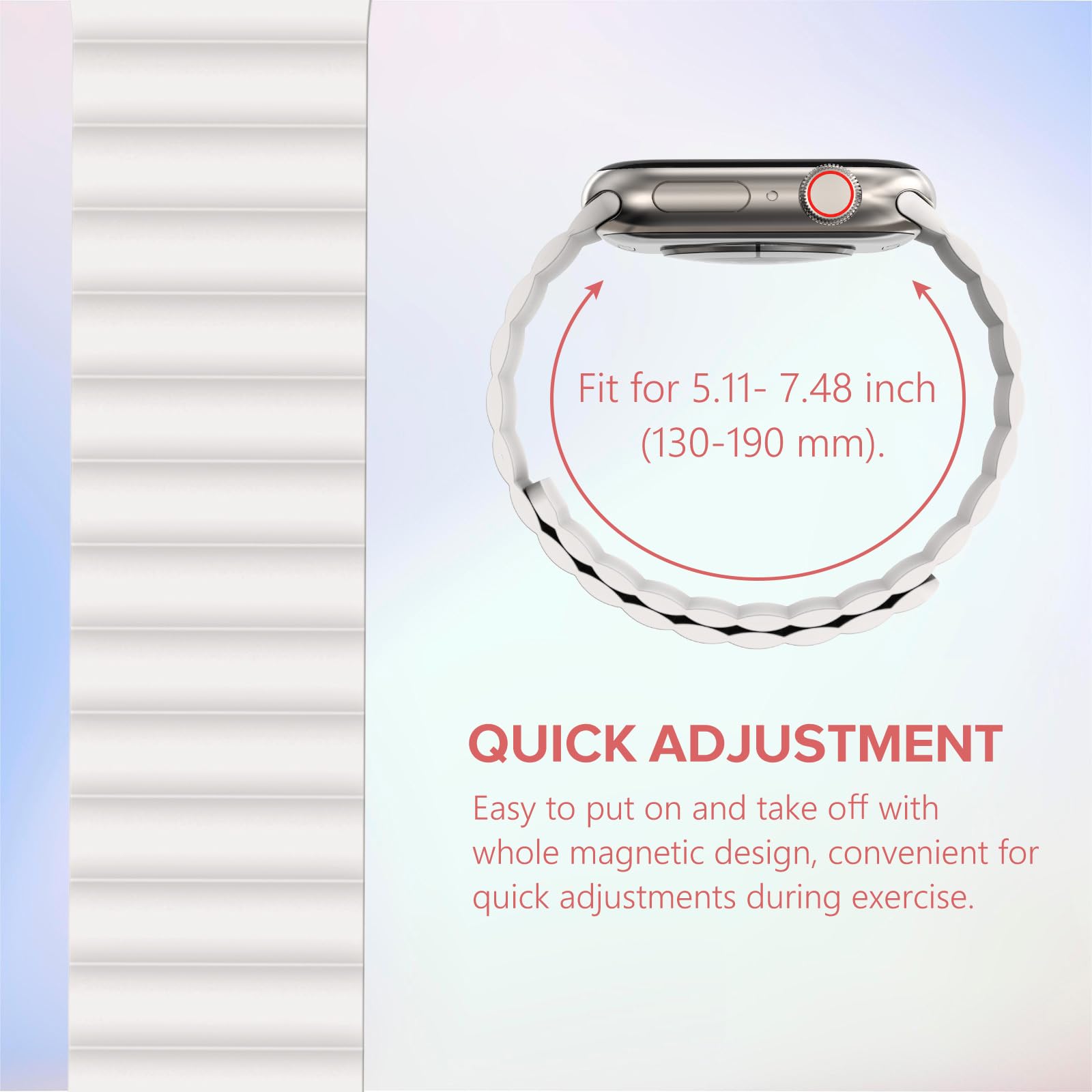 KADES Compatible for Apple Watch Series 49mm 45mm 44mm 42mm 41mm 40mm 38mm Band for Women Men, Silicone Magnetic Loop Watch Band for Apple Watch 9 8 7 6 5 4 SE 3 2 1 Ultra 2/1