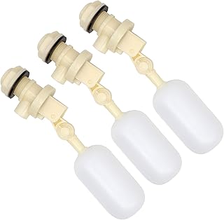 NC 3PCS Water Float Valve with Adjustable Arm, Automatic 3/4 Float Ball Valve with Water Level Shut Off for Water Tank Pond Livestock Horse Cattle Goat Sheep Pig Dog Waterer
