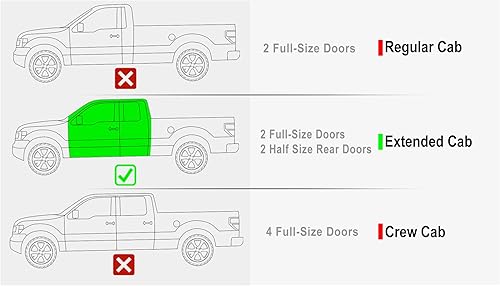 Miniatura 2 de APS Estribos de bolsillo de acero inoxidable 304, barras laterales compatibles con Ford F150 Super Cab 2004-2014 (excluye Heritage Edition)
