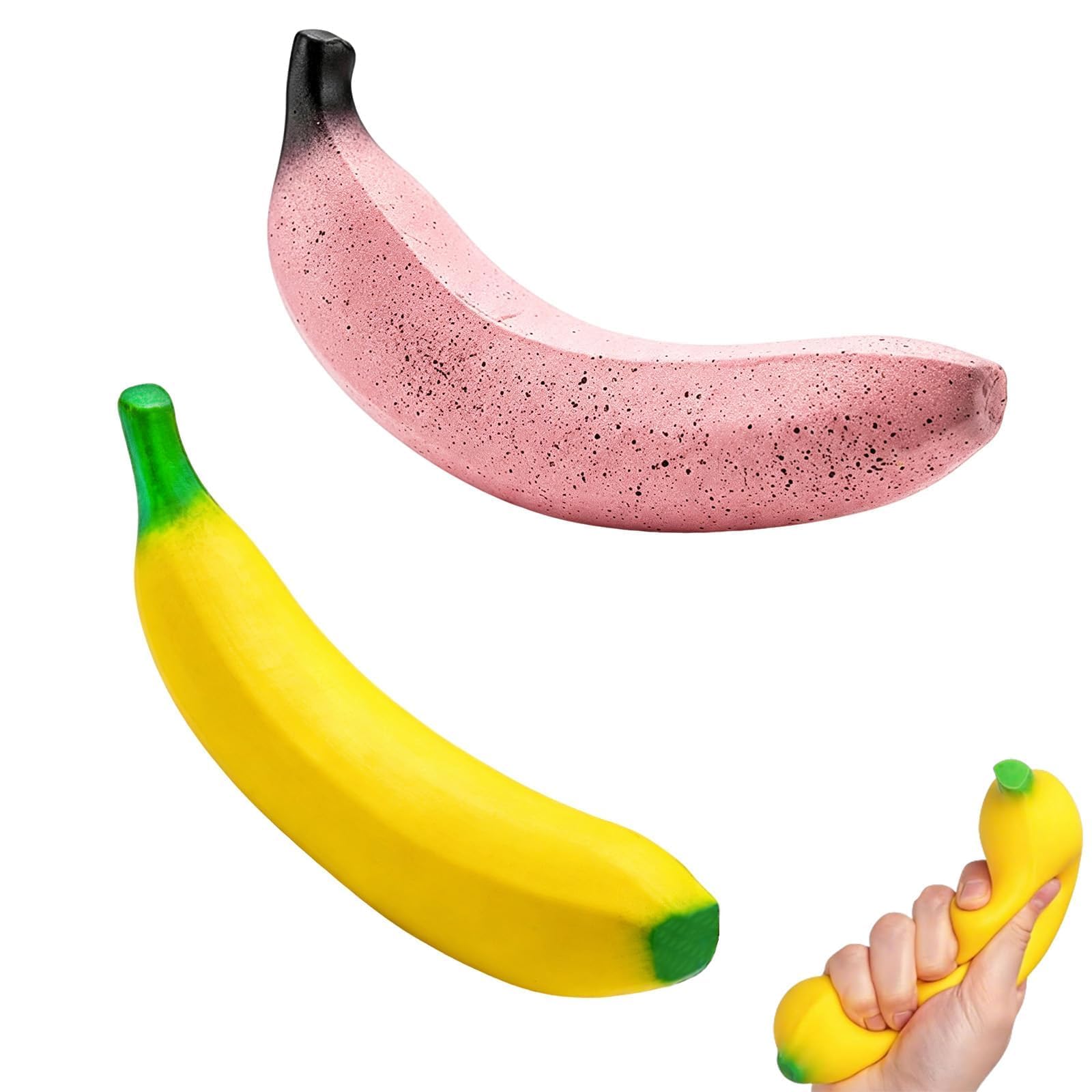 2 Pcs Banana Squishy Toys, Fidgets Squishy Banana, Squishies Fidgets