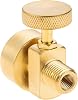 1LB Brass Propane Needle Control Valve, Disposable Adjustable Pressure Propane Gas Regulator Valve for Stove grill, with 14 Male NPT Thread, Propane 1LB Tank Disposal Cylinder Bottle Adapter