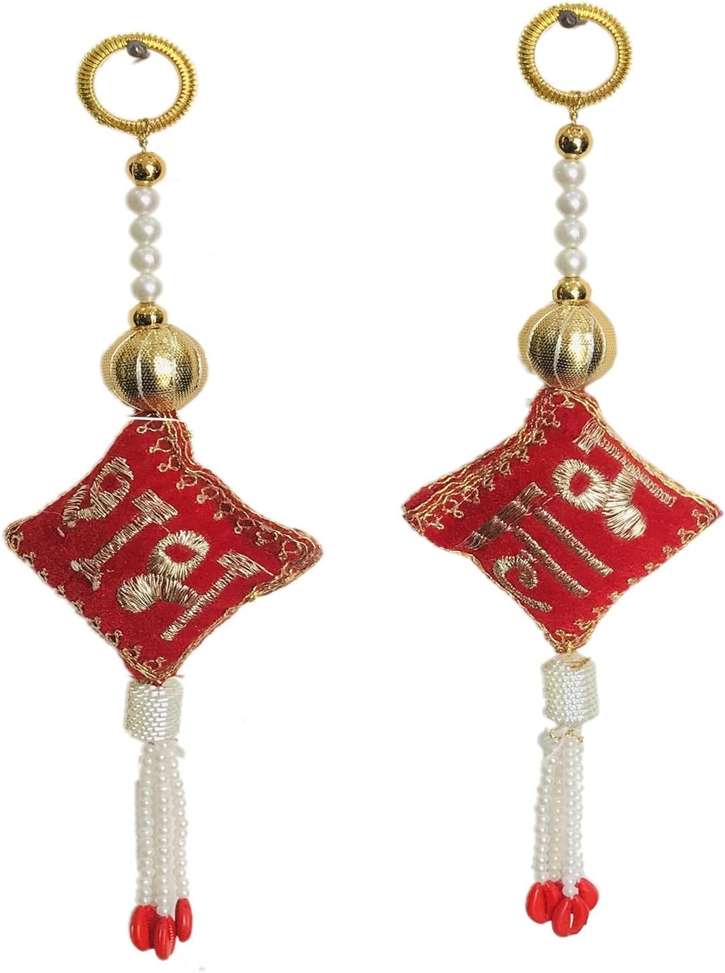 JVNX Handmade Decorative Subh & Labh Toran Latkan for Wall or Door | Multicolor Hanging for Home, Festival, and Mandir Décor | Pack of 2