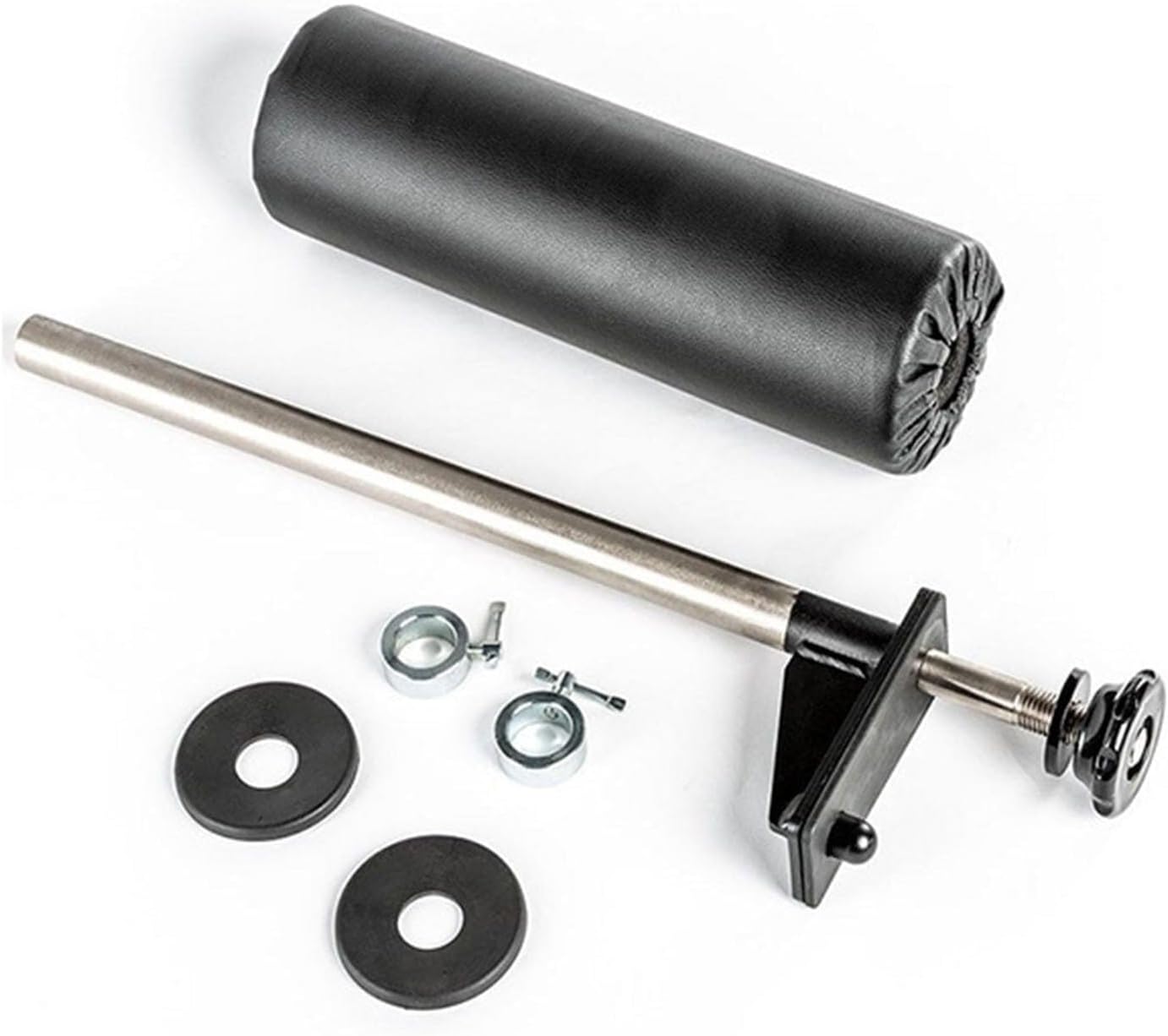 Single Leg Squat Roller for Squat Rack Power Rack Attachments, Adjustable Split Squat Foam Hook Leg Leg Extension and Curl Machine Fit 3X 3Inch Square Tubes Rack