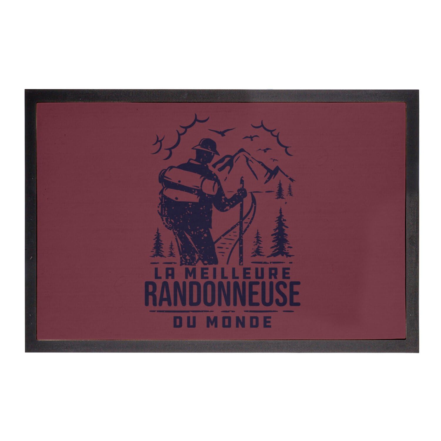 Paillasson rando montagne rouge idéal après une marche ou une randonnée