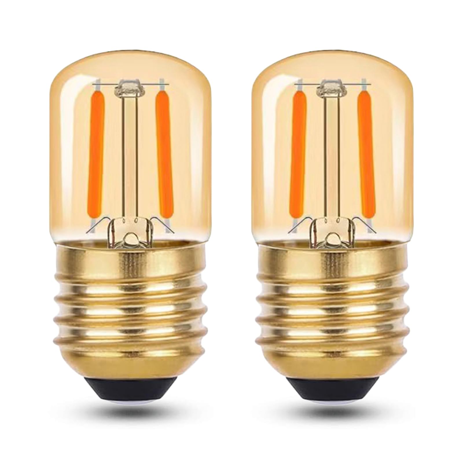 EASYIVY 1W E27 LED Night Light Bulbs, T28 Tubular LED Vintage Filament Bulb 10W-15W Pygmy Bulb Replacement