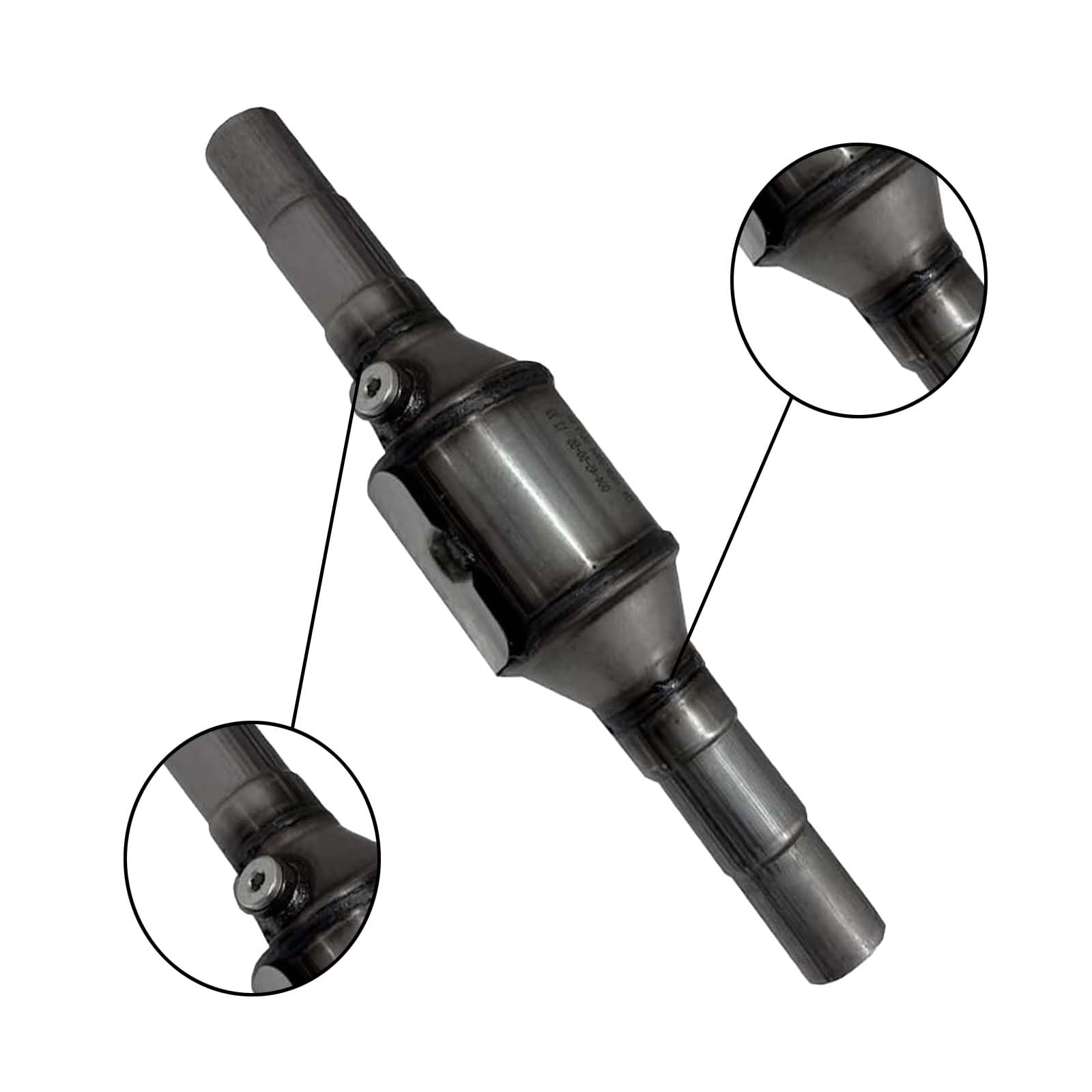 Catalizador universal EURO 4 Norma, 490 mm, catalizador limpiador de tubo de escape, universal, REDONDO, para todos los motores de gasolina hasta 2000 ccm con tubo escalonado de Ø 45/50/54 mm