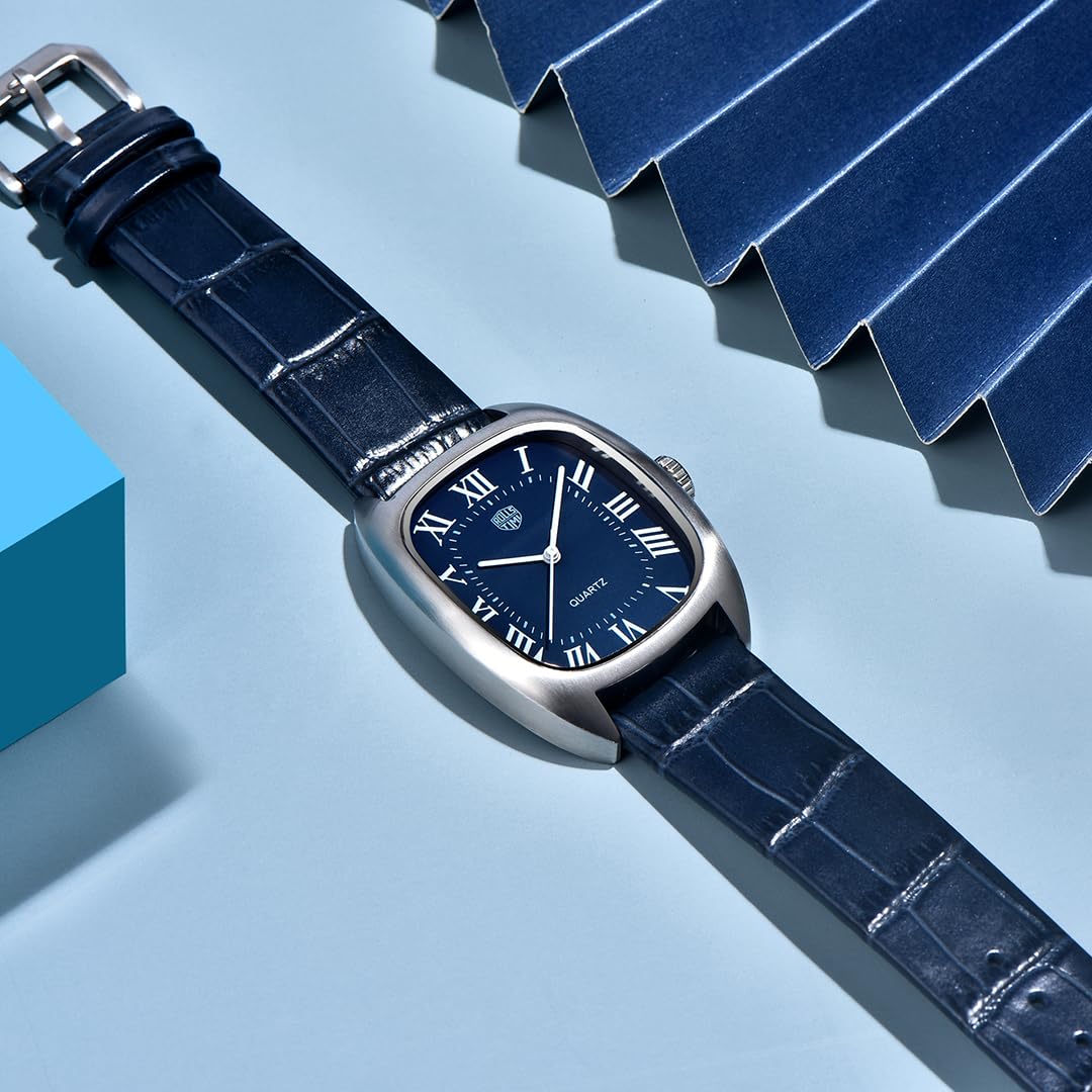 Reloj de pulsera de cuarzo para hombre, de acero inoxidable, impermeable, analógico, para negocios, deportes, regalo, correa de piel